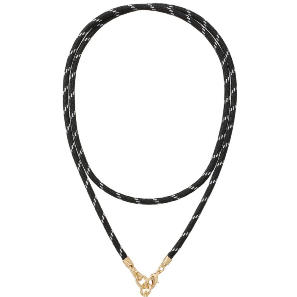 ROXANNE ASSOULIN The Long Happy Cord Necklace Black Without Charm - Picture 2 of 12